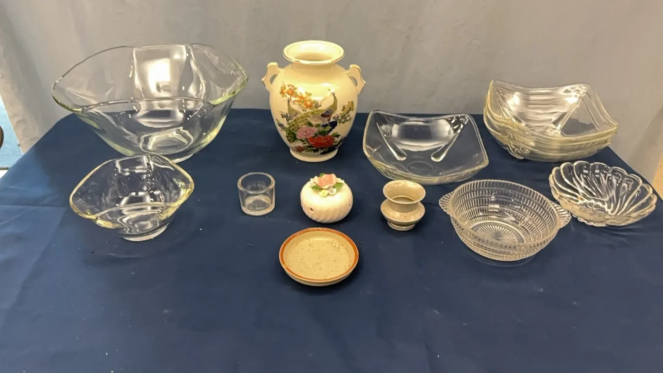 Bowls and vase