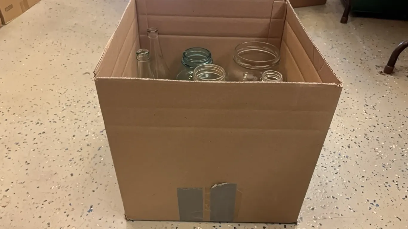 Glass jars and bottles
