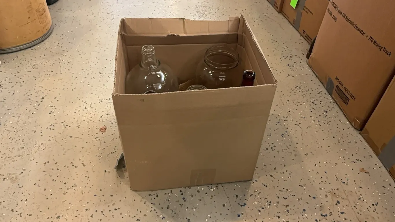 Glass jars and bottles