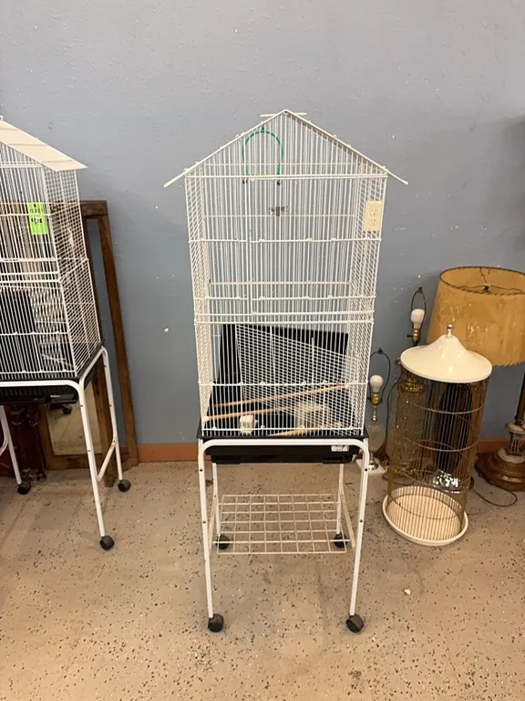 Bird cage on stand