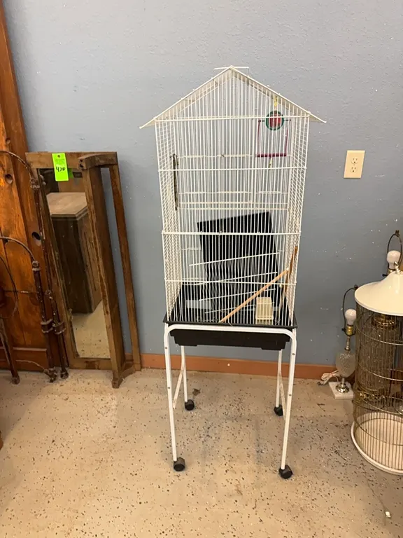 Bird cage on stand