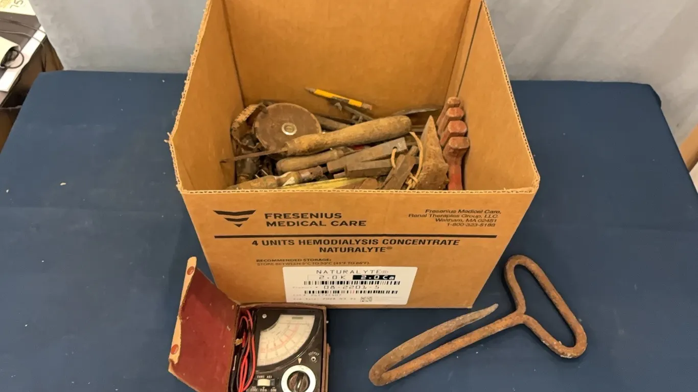 Box of Antique Tools
