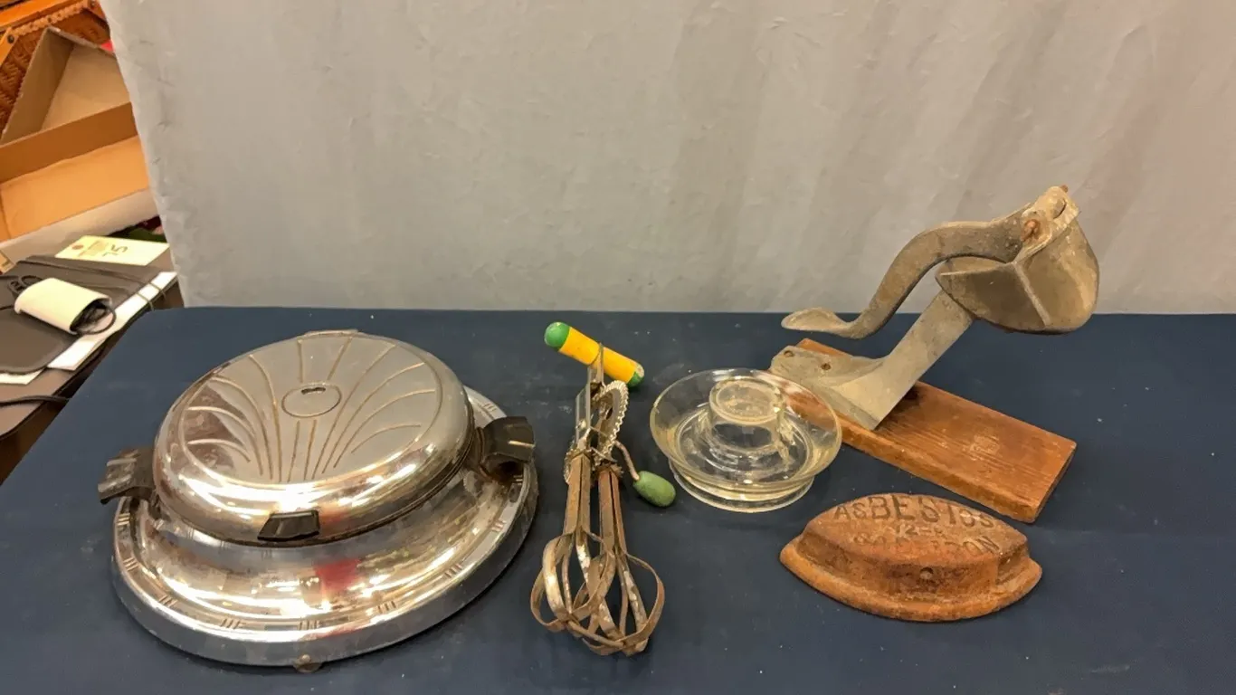 Waffle Iron & Assorted Antiques