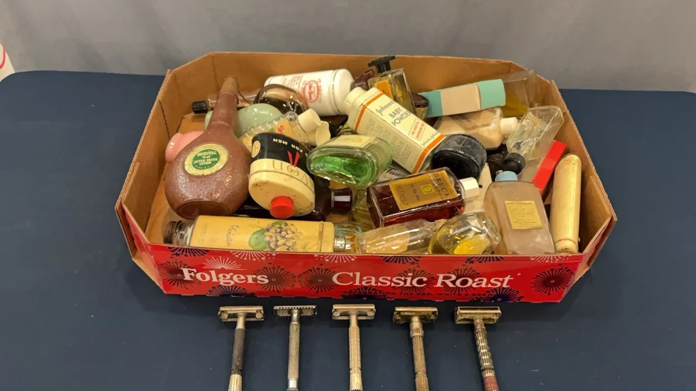 Antique Razors & After Shave Bottles