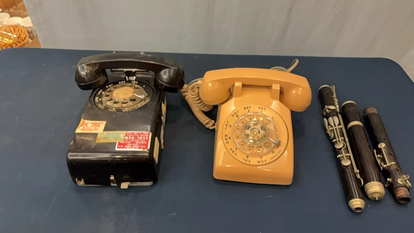 Rotary Phones & Vintage Clarinet