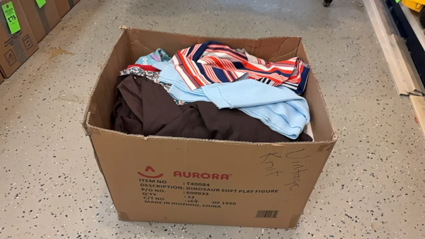 Box of Assorted Fabric