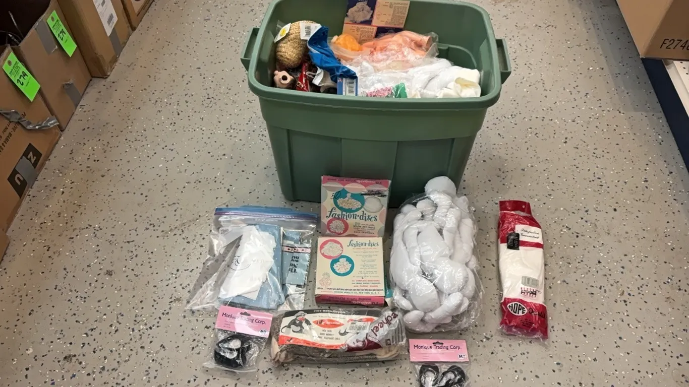 Tote of Doll Accessories & Items