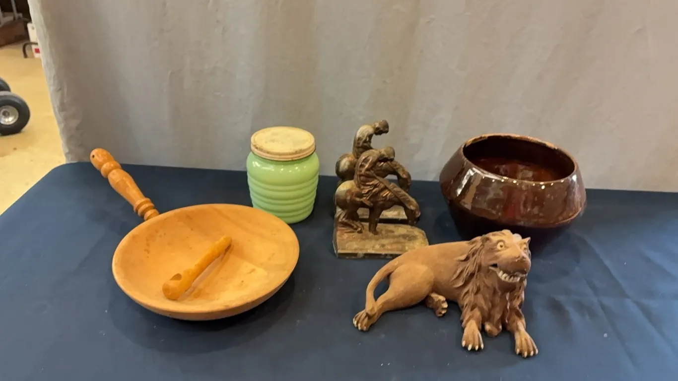 Book Ends, Wood Pan & Misc