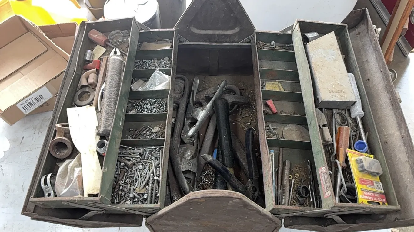 Tool box with tools