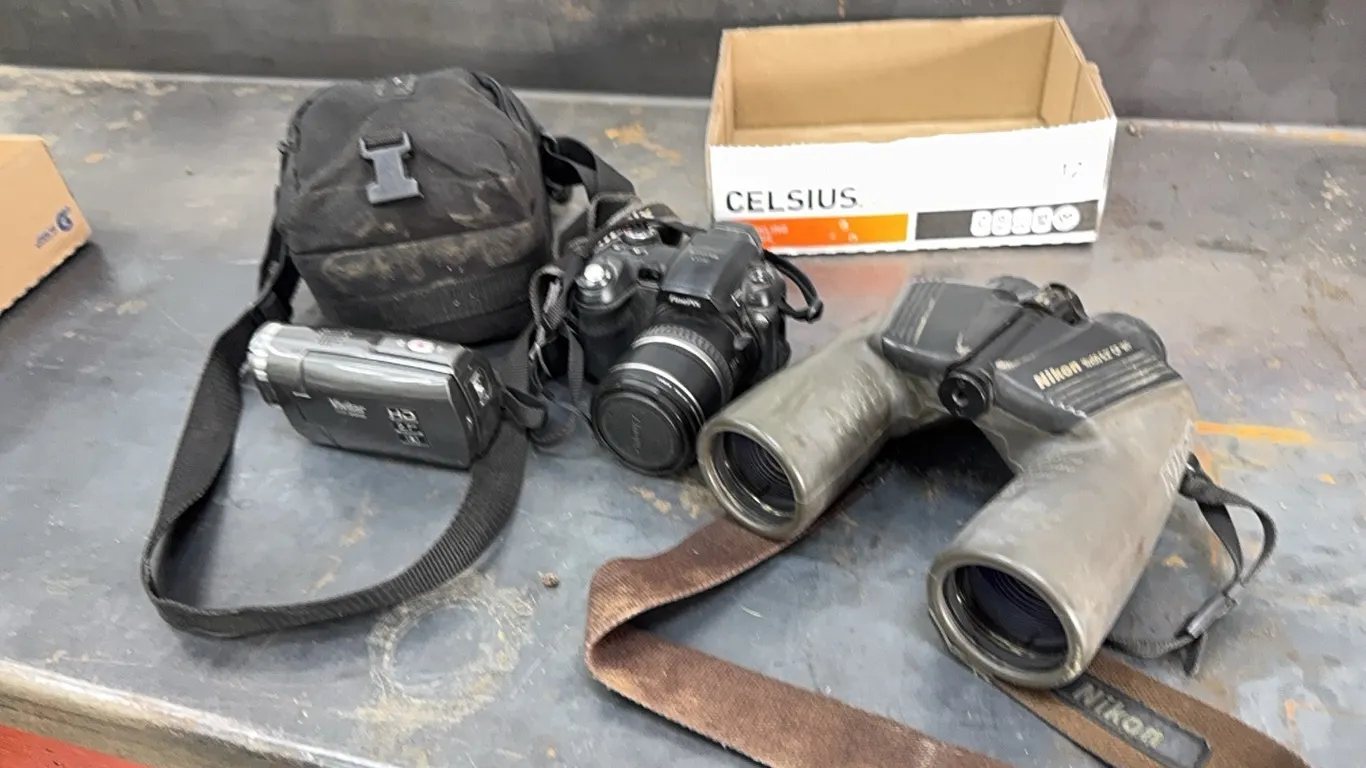 Cameras, binoculars