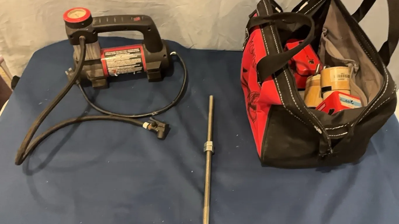 Inflator and threaded rods