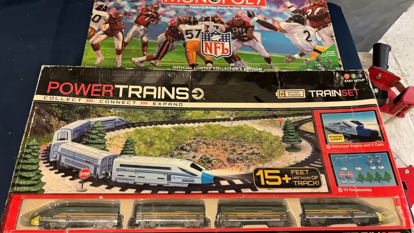 Monoply and train toys