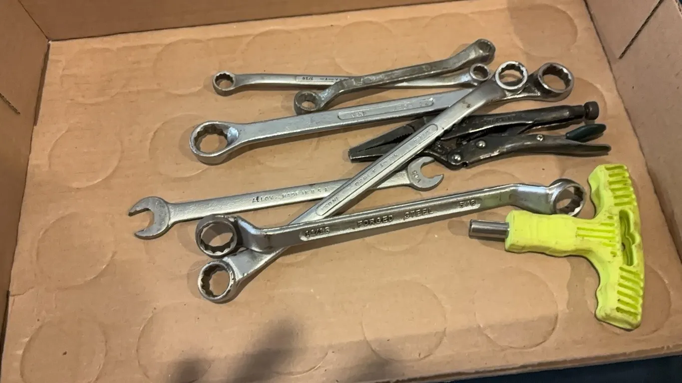 Socket set and wrenches