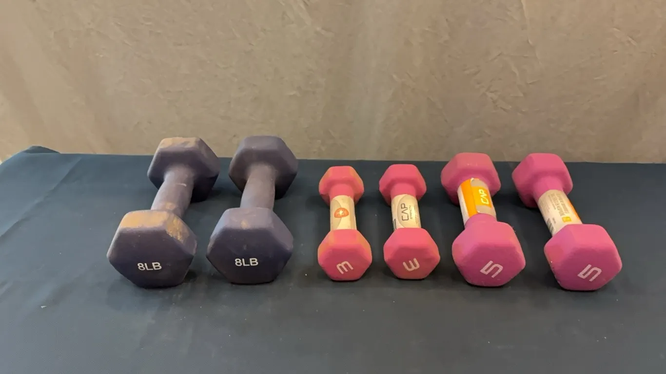 3lb, 5lb & 8lb Dumbbells