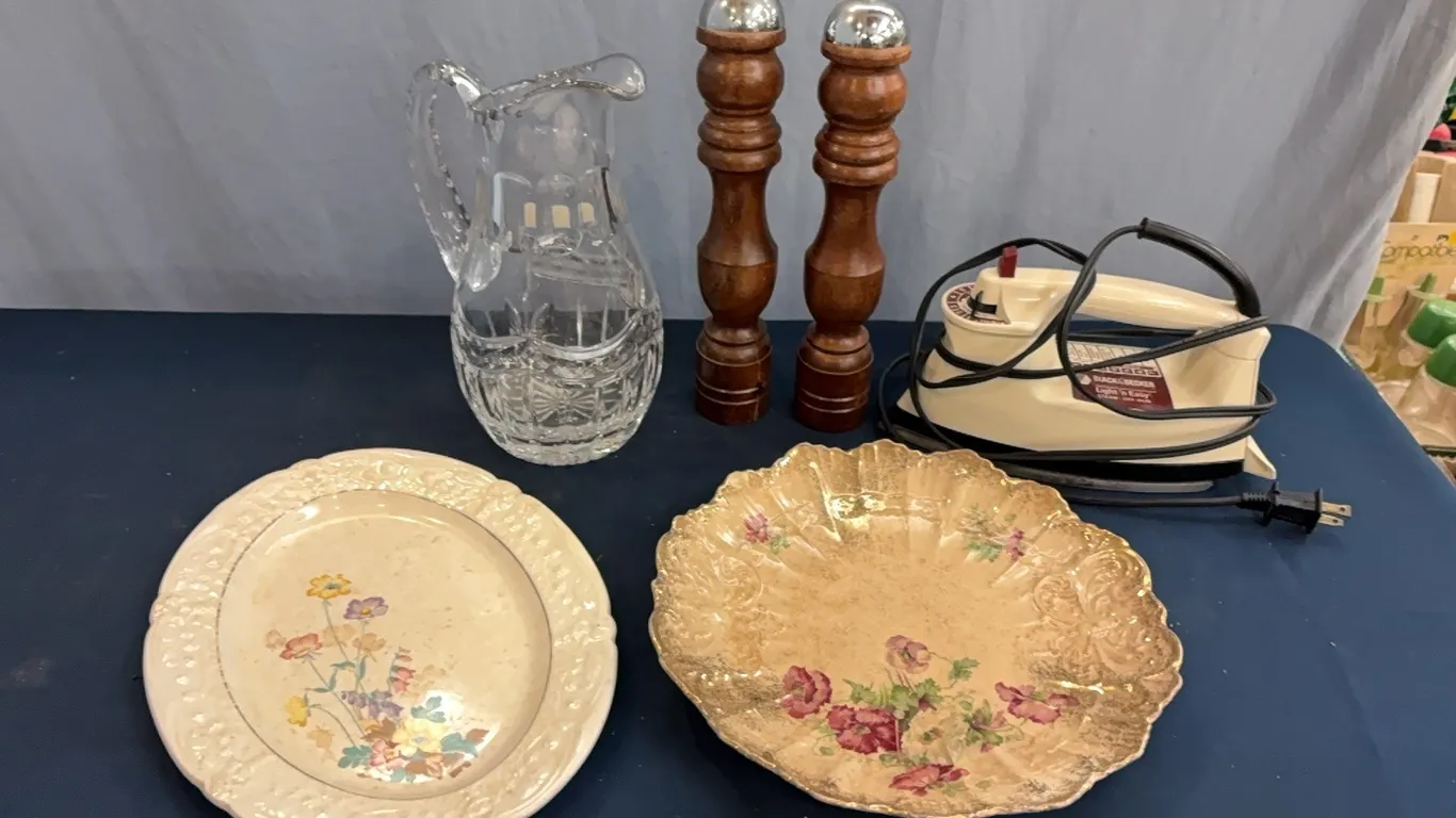 Floral Plates, Iron & Misc