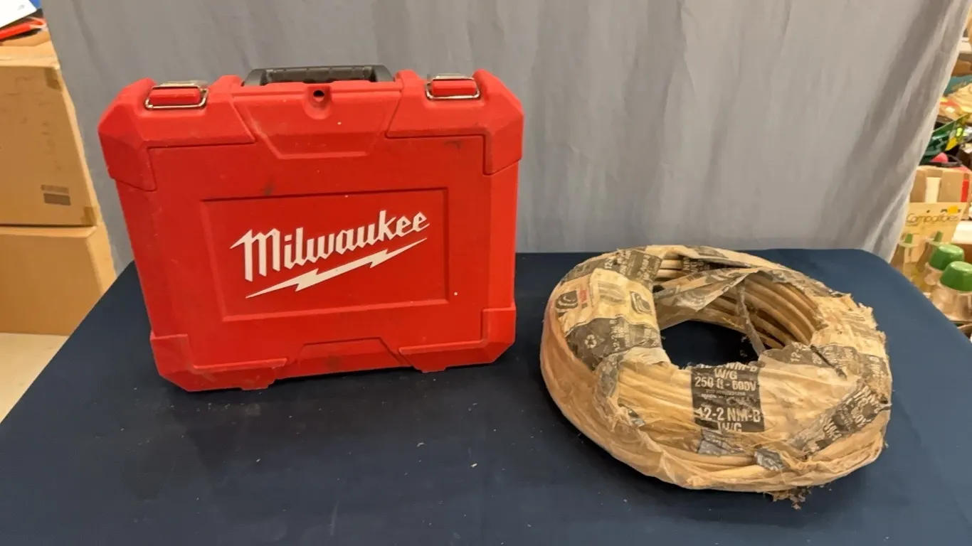 Milwaukee Tool Case & Roll of Wire