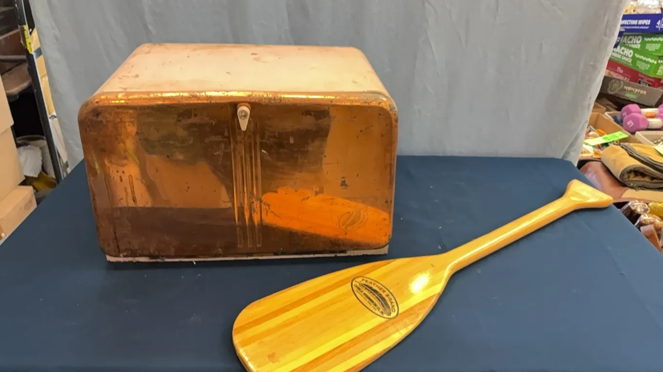 Bread Box & Oar Wall Hanging