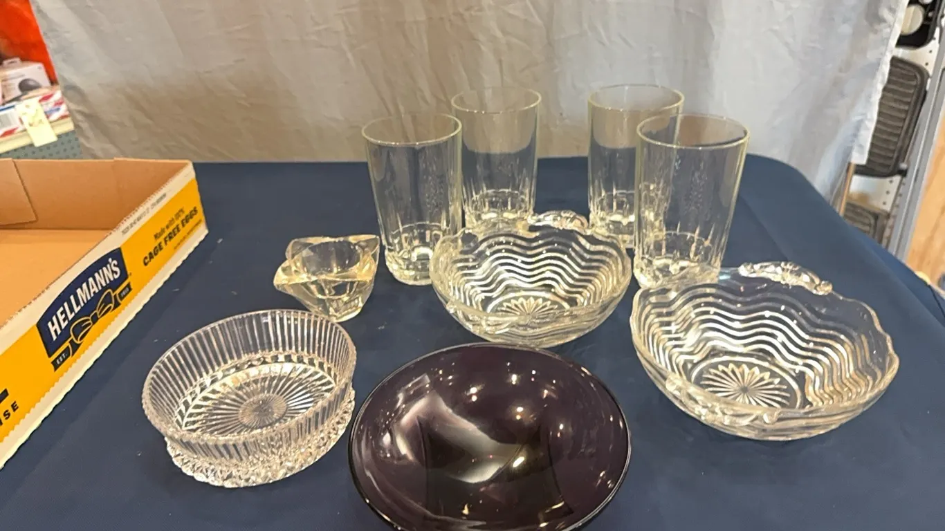 Glasses and bowls