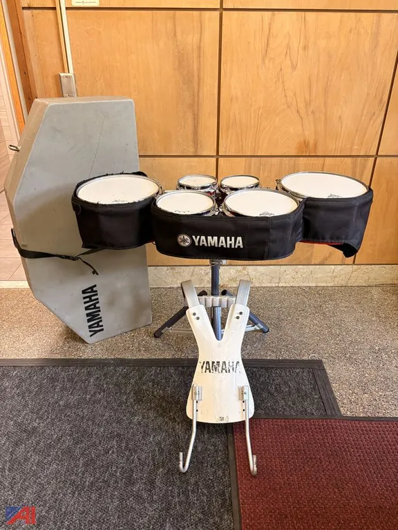 Yamaha Field Corps Tenor Drums Set with Cover, Case, Stand and Carrier