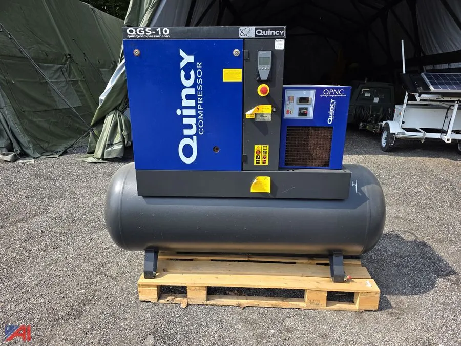 (#4) 2017 Quincy QGS100 T120 Air Compressor with Integrated Dryer