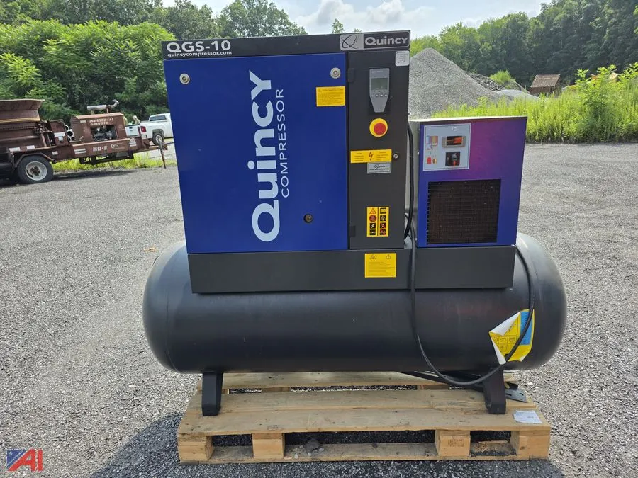 (#6) 2017 Quincy QGS100 Air Compressor with Integrated Dryer