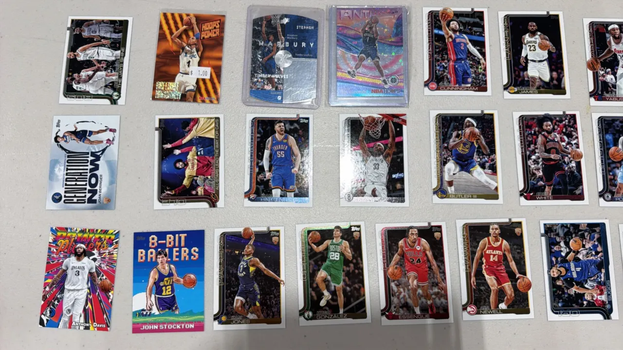 A Collection of Assorted Basketball Trading Cards. (Various Makers, 1990s-2020s) Includes cards featuring LeBron James, Zion Williamson, Anthony Davis