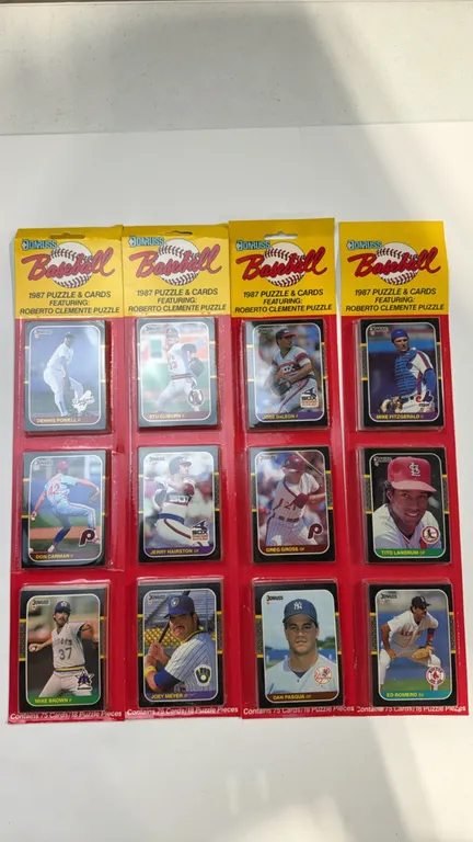 A Collection of 1987 Donruss Baseball Retail Blister Packs. (Donruss/Leaf, 1987) Four factory-sealed retail rack packs, each containing 75 cards and 1