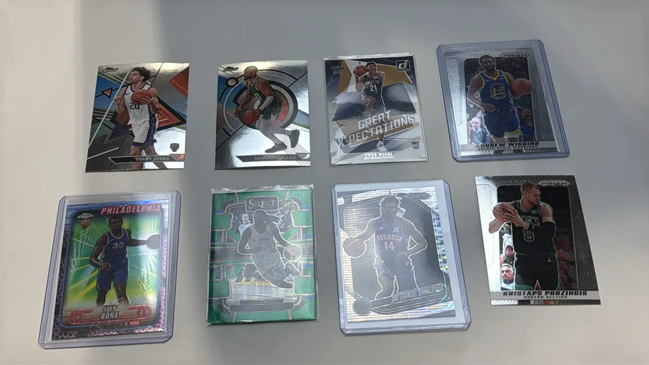 A Collection of Assorted Basketball Trading Cards. (Topps / Panini, Modern) Includes Topps Finest Damian Lillard and Colby Jones (RC); Topps Chrome Ad