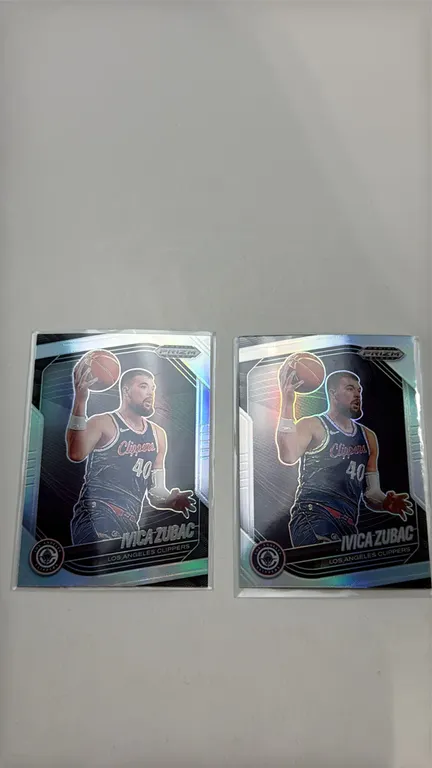 An Ivica Zubac Panini Prizm Black Basketball Trading Card. (Panini, 2024-25) A Panini Prizm Black basketball card No. 161 featuring center Ivica Zubac
