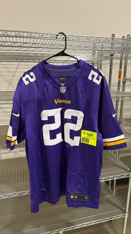Nike Harrison Smith #22 Minnesota Vikings On Field jersey. Features printed name and numbers, NFL shield at neckline, and Nike swoosh on sleeves. Purp