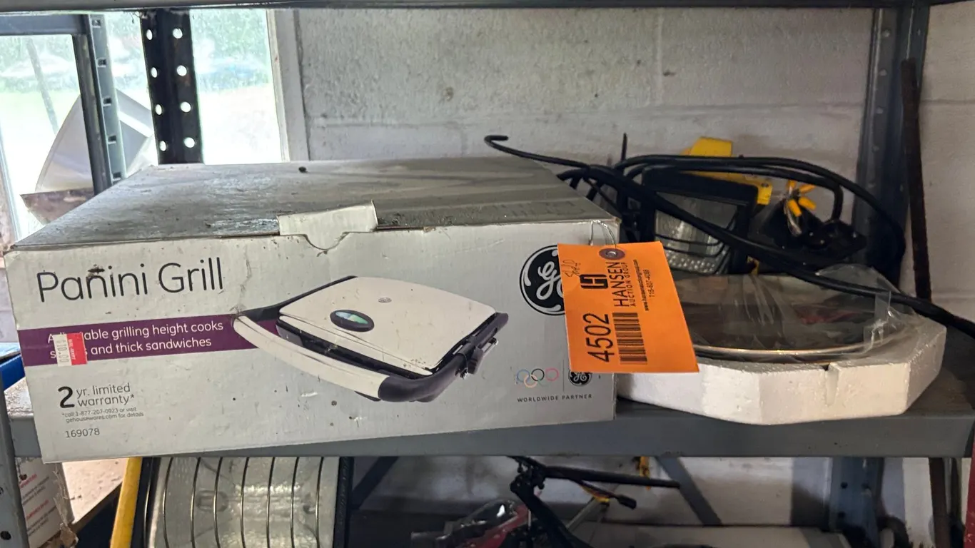 New Panini Grill, Small Shop Light, and Collector Plate