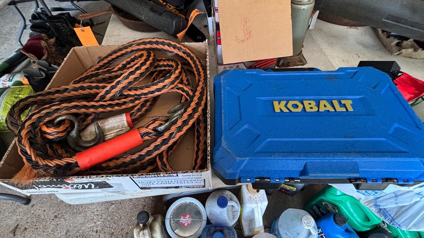 Tow Rope and Kobalt Tool Kit