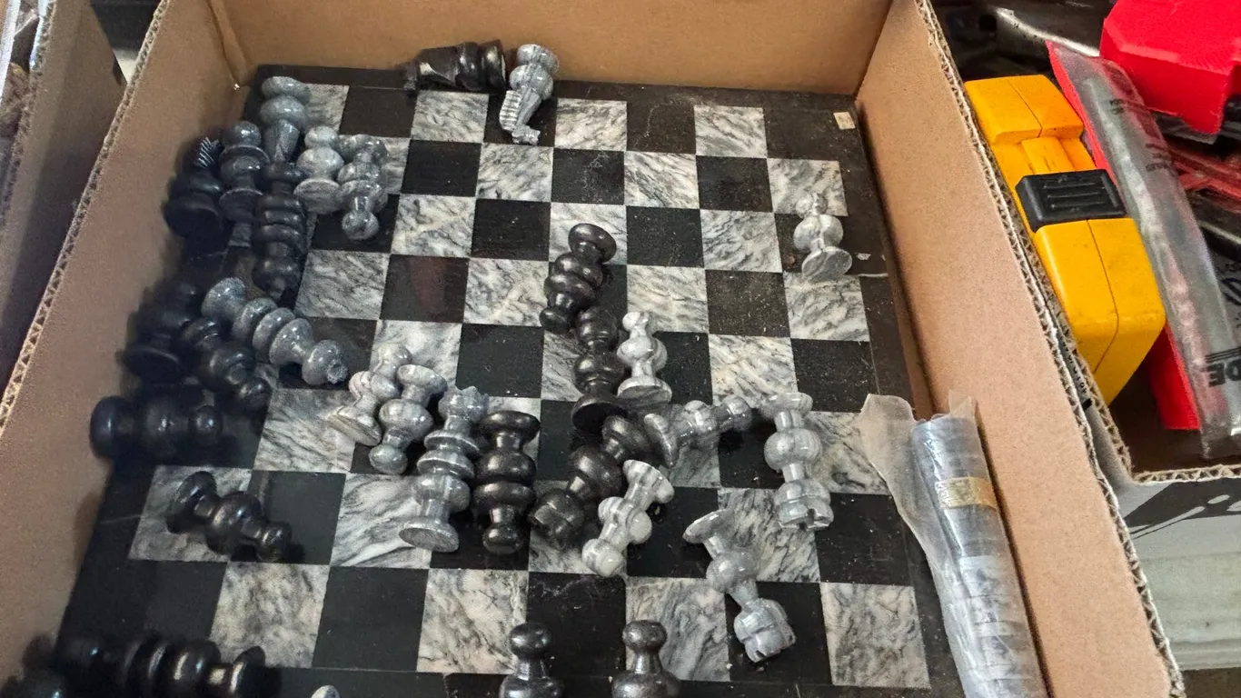 Marble Chess Set and Pieces