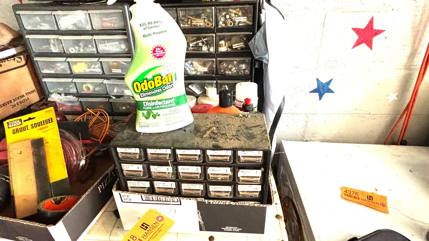 Shop Fluids and Small Bolt Bin