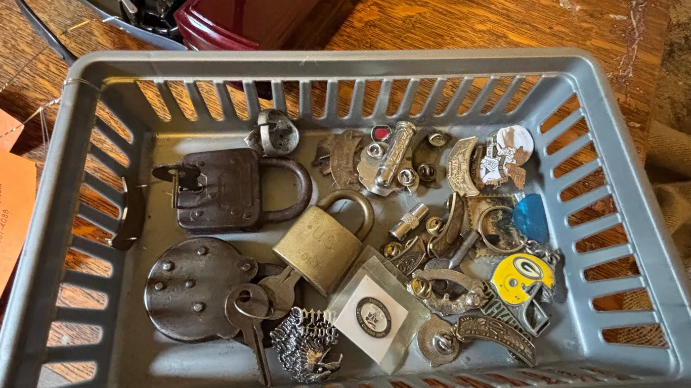 (3) Vintage Padlocks and Pins