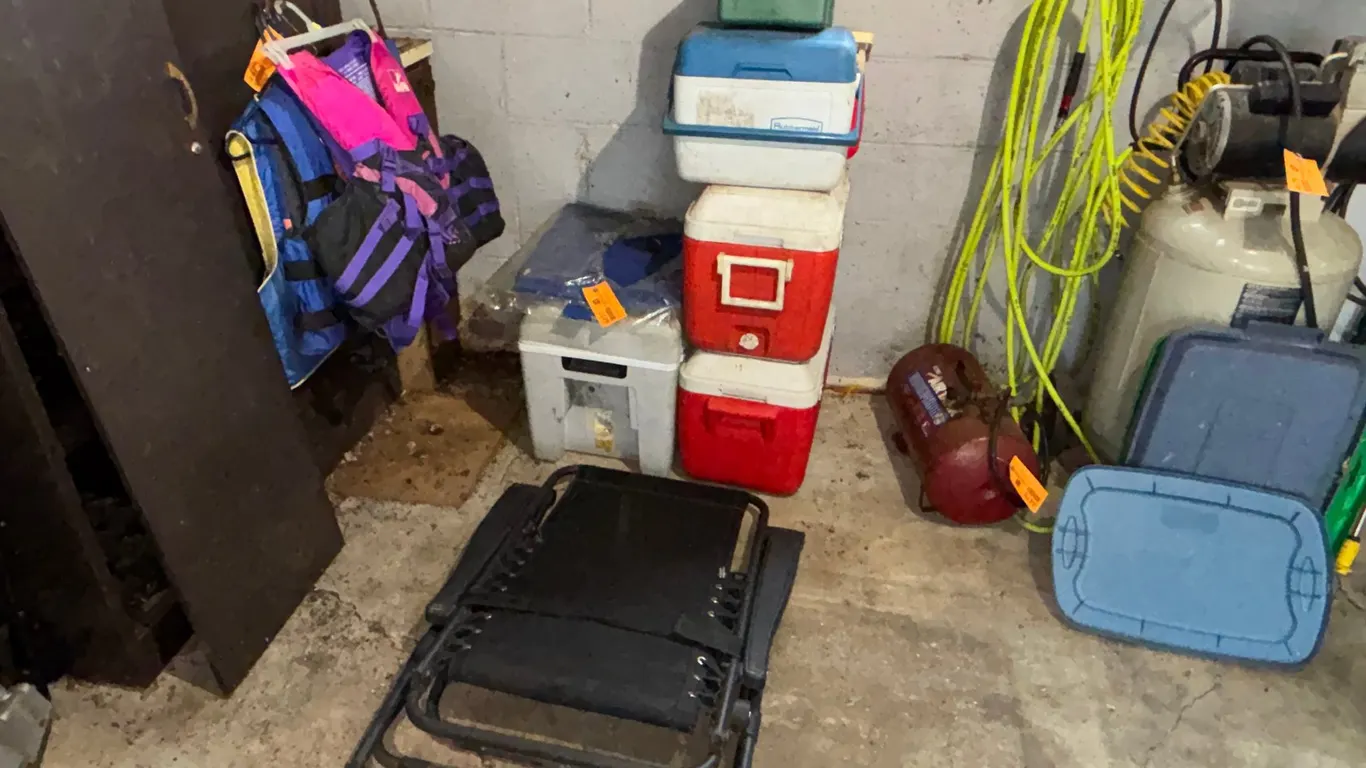 (6) Coolers and Reclining Lawn Chair