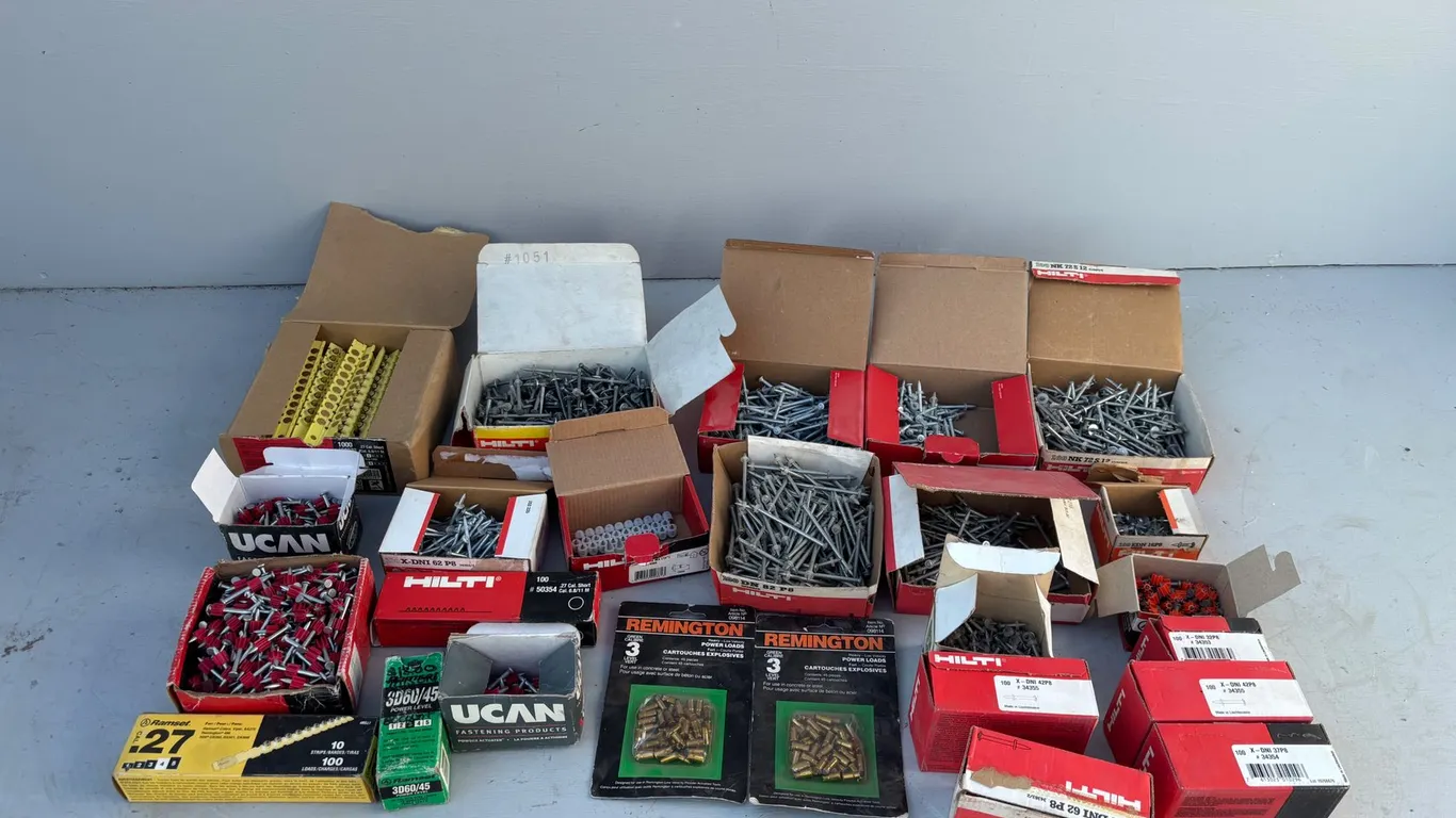 Box of Various Concrete Nails