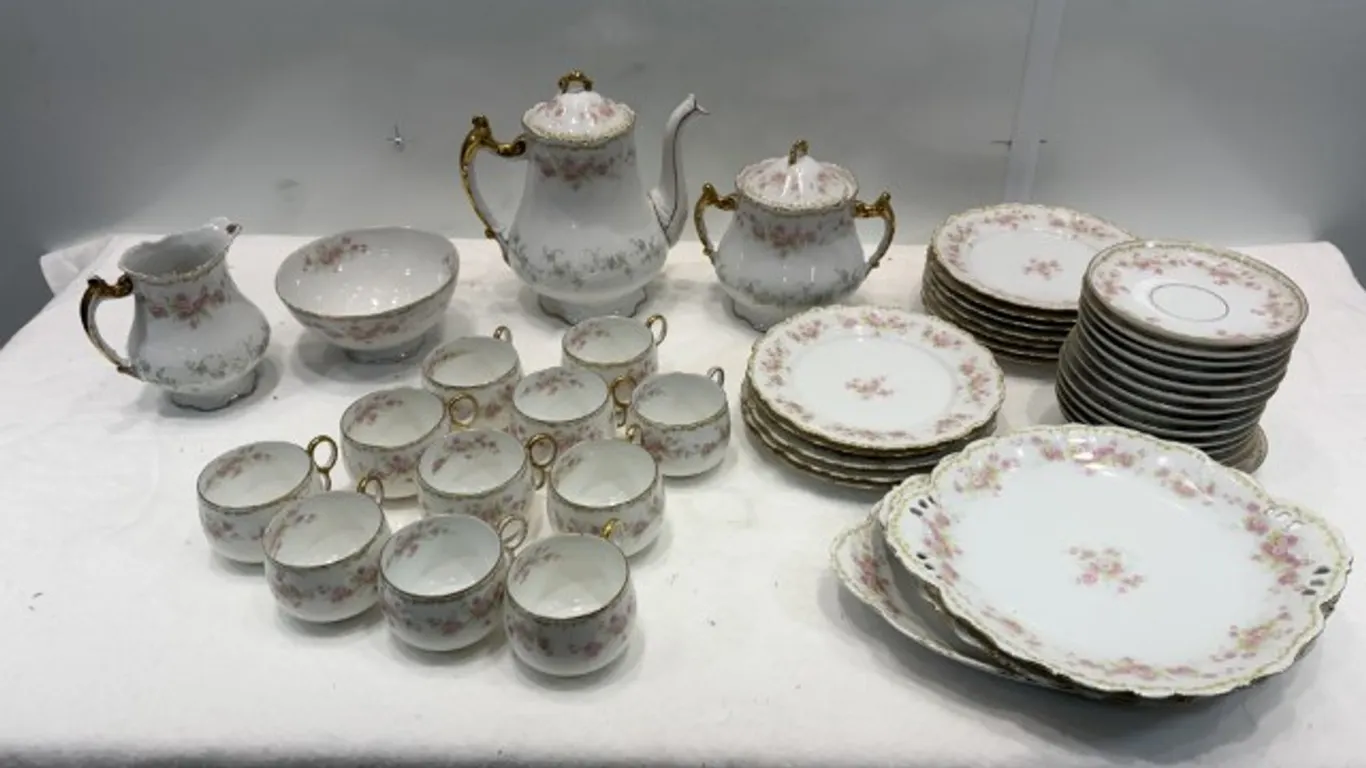 Antique Limoges Porcelain Tea Serving Set
