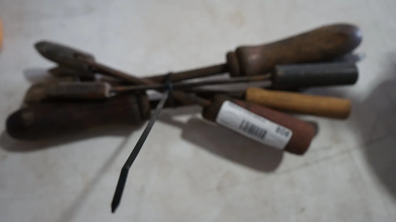 5 Vintage Wood Handle Soldering Irons