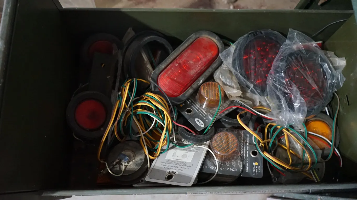 Contents of Lower Drawer of Misc. Trailer Lights/Parts