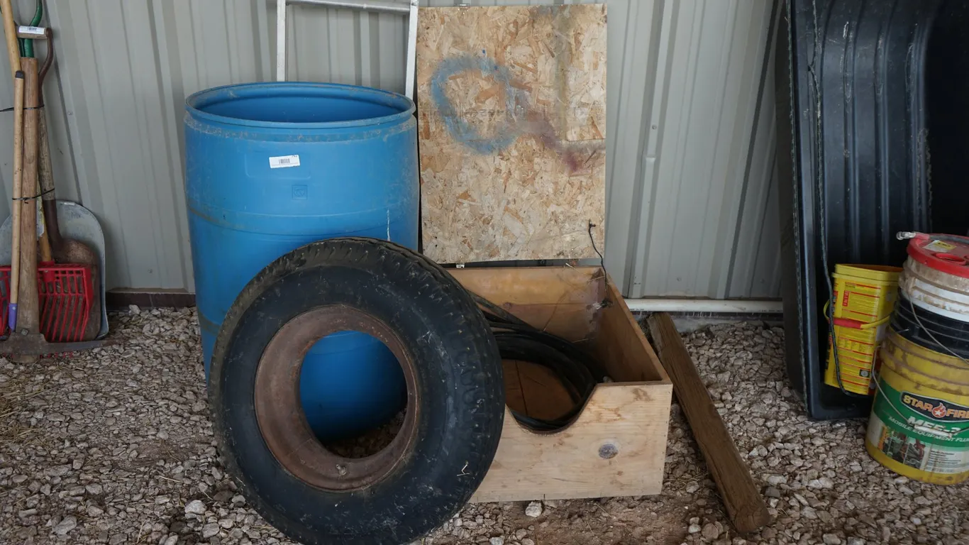 Hydraulic Hose, Wood Box, Tire