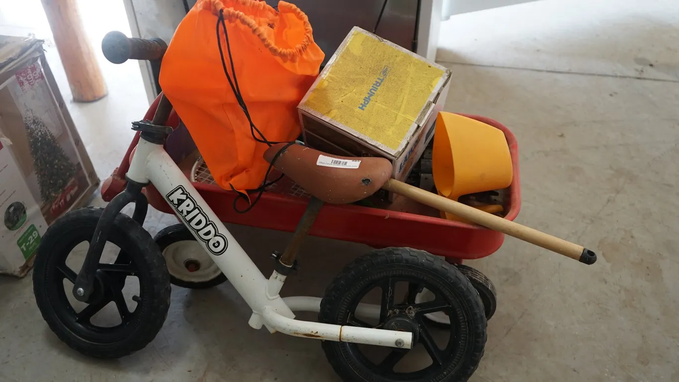 Kriddo Push Bike with Wagon