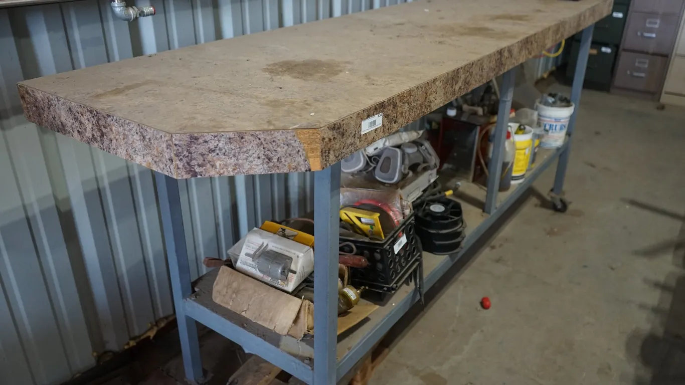 2' x 8' Rolling Shop Table Only - No Contents