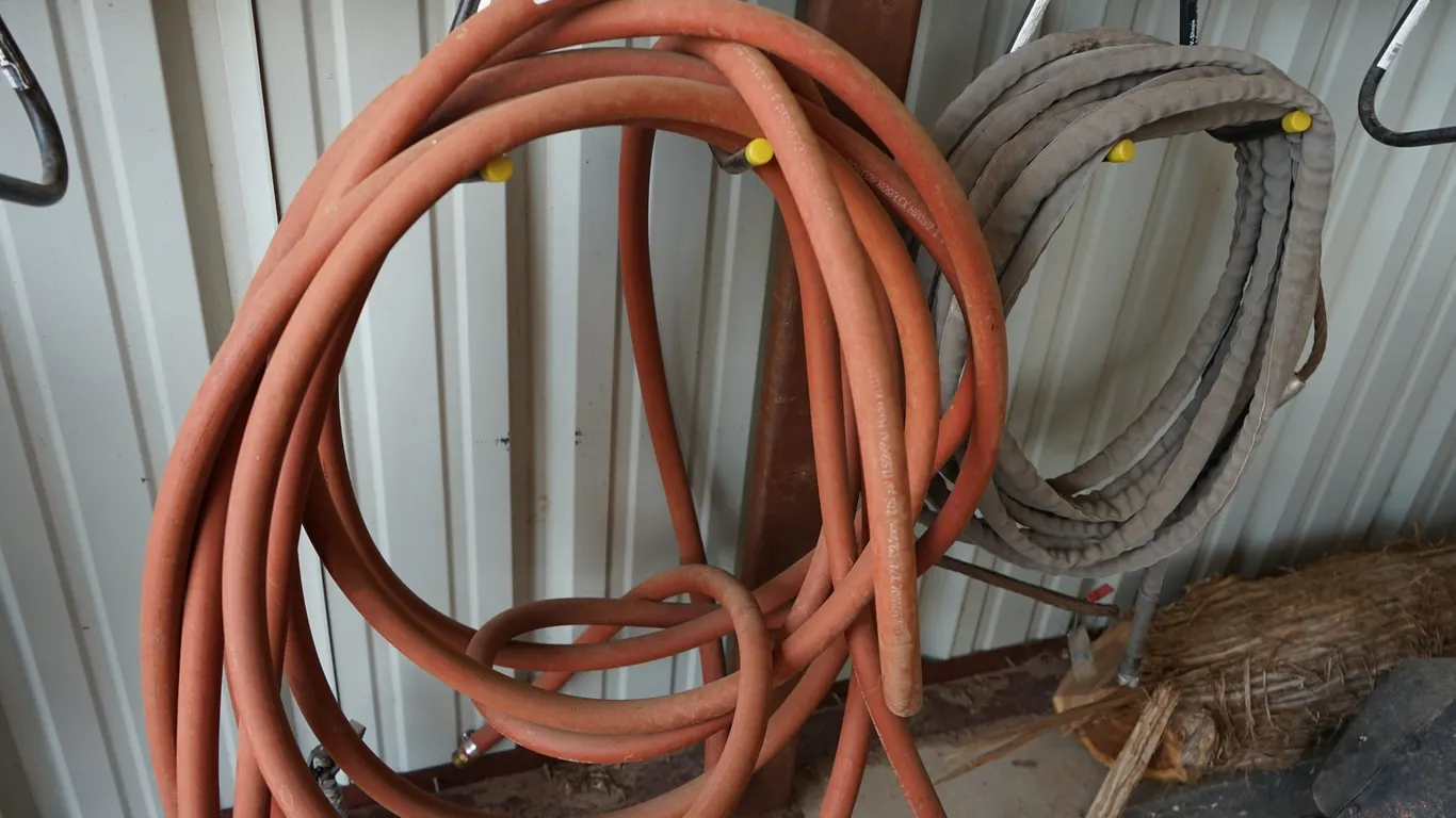 2 Garden Hoses & Sprinkler