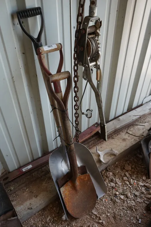 3 Misc. Shovels, Comealong