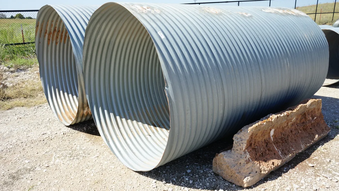2 - 65" x 10' Tin Horn Culverts