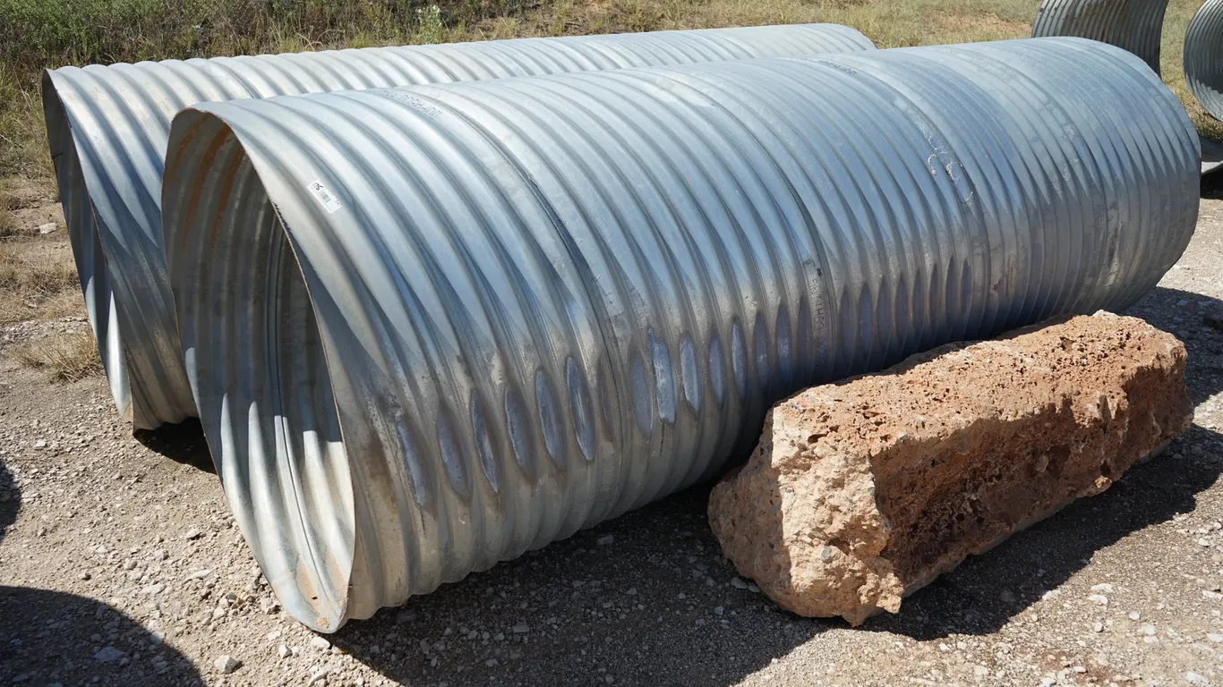 2 - 43" x 10' Tin Horn Culverts