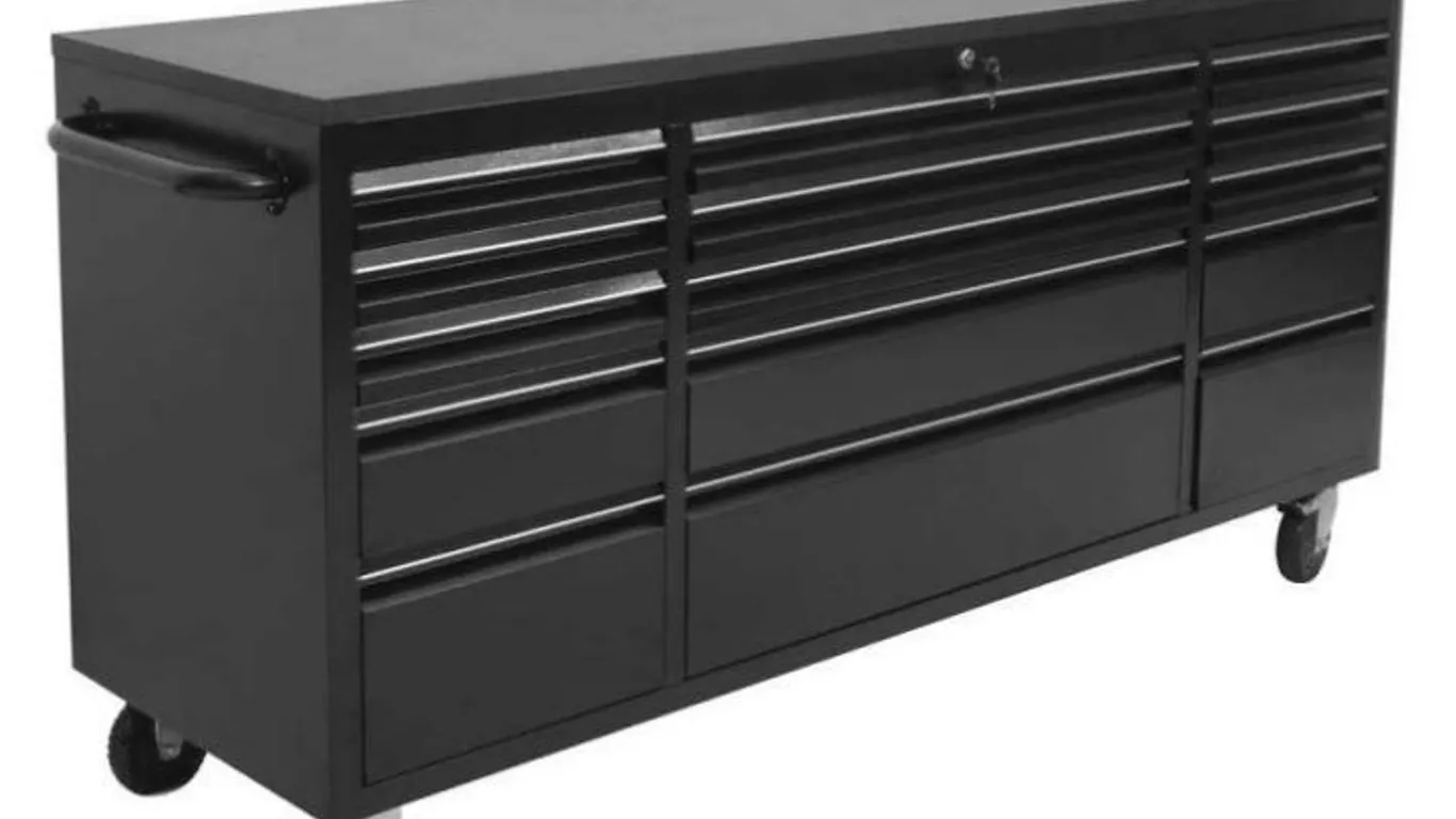 NEW 6 FT 15 DRAWER BLACK WORKBENCH TOOL BOX