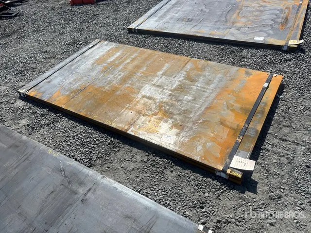 Quantity of (2) 4 ft 1 in x 7 ft 8 in (1 in Thick) Steel Plates (Unused)