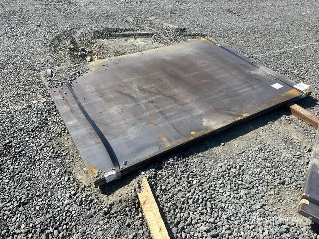 Quantity of (2) 5 ft x 7 ft 4 in (1 in Thick) Steel Plates (Unused)